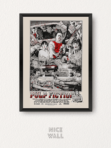 Cuadro Pulp Fiction Ilustrado tres