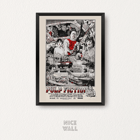 Cuadro Pulp Fiction Ilustrado tres