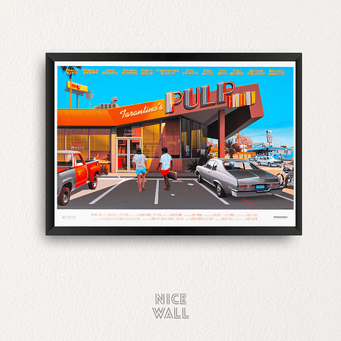Cuadro Pulp Fiction Ilustrado cuatro