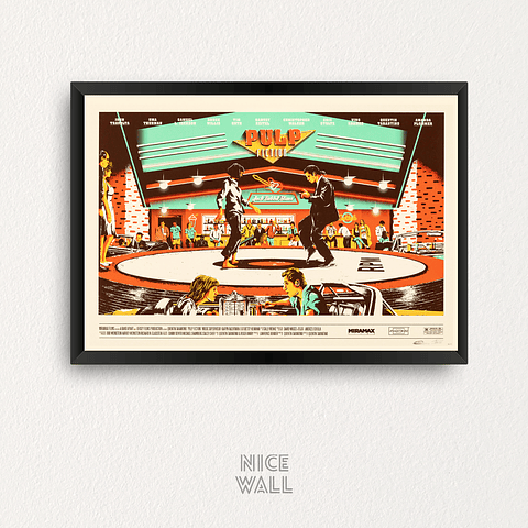 Cuadro Pulp Fiction Ilustrado cinco