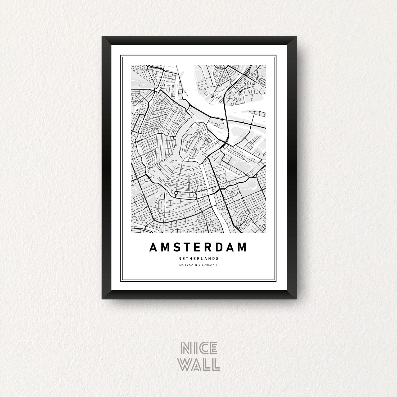 Cuadro Mapa Amsterdam