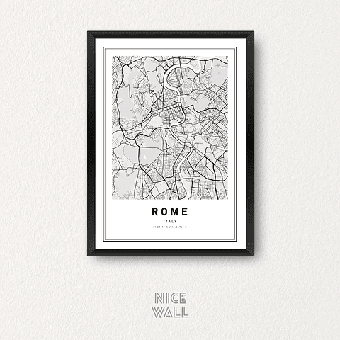 Cuadro Mapa Roma