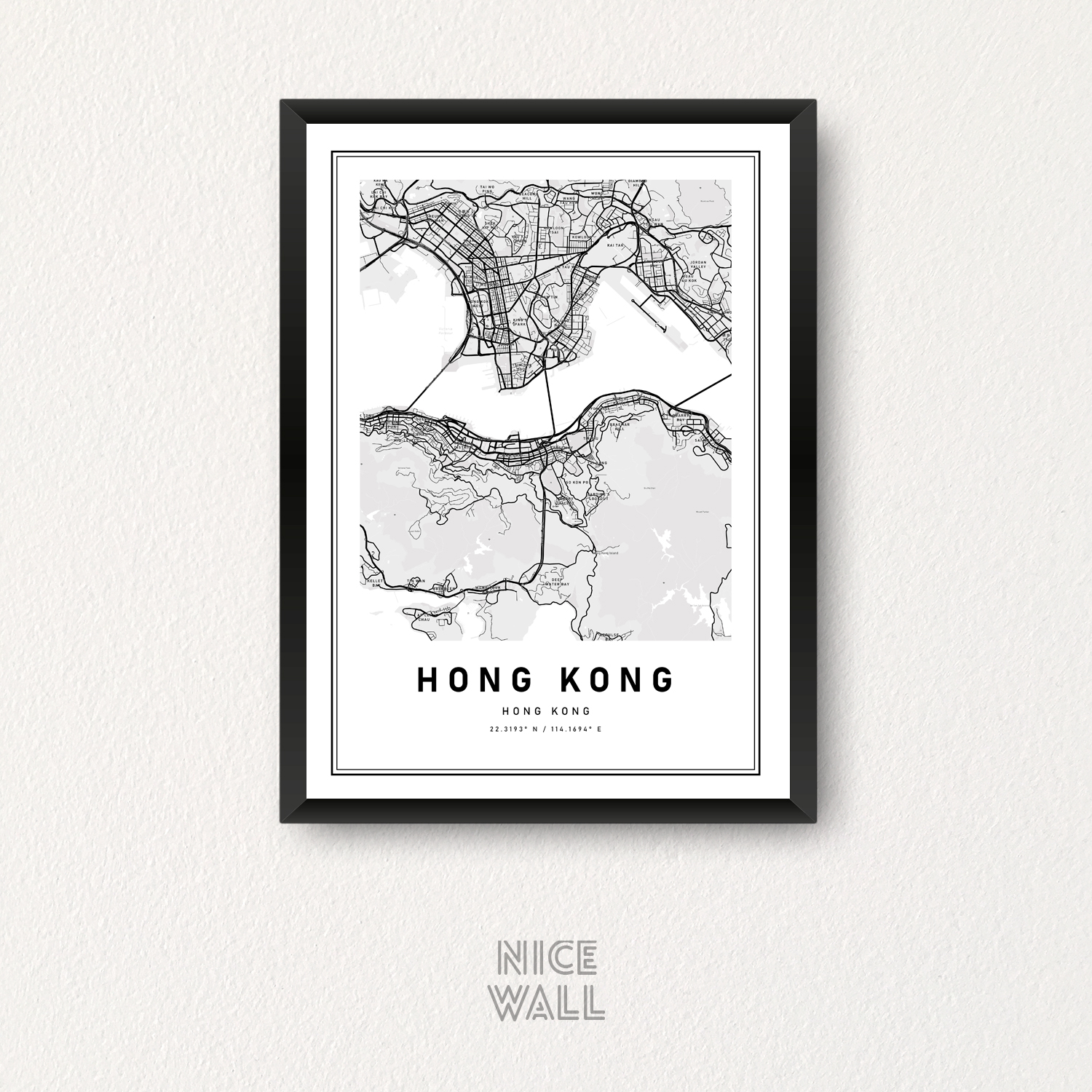 Cuadro Mapa Hong Kong