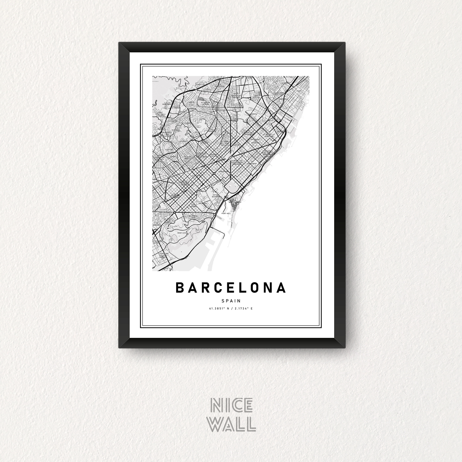Cuadro Mapa Barcelona