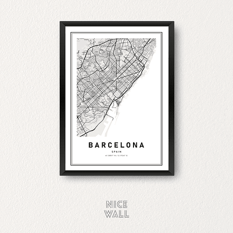 Cuadro Mapa Barcelona