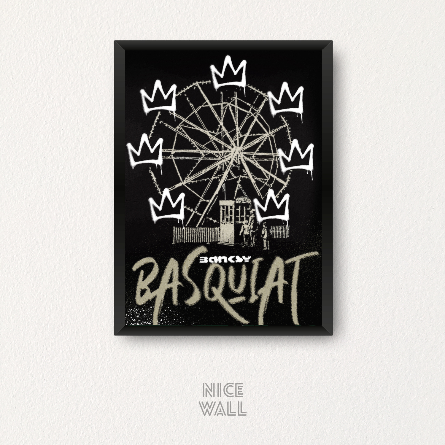 Cuadro Banksy + Basquiat