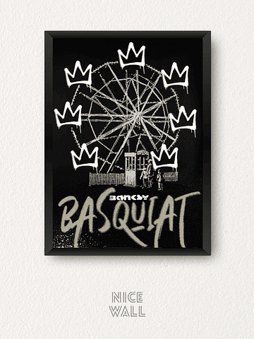 Cuadro Banksy + Basquiat