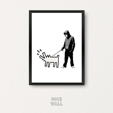 Cuadro Banksy + Haring 