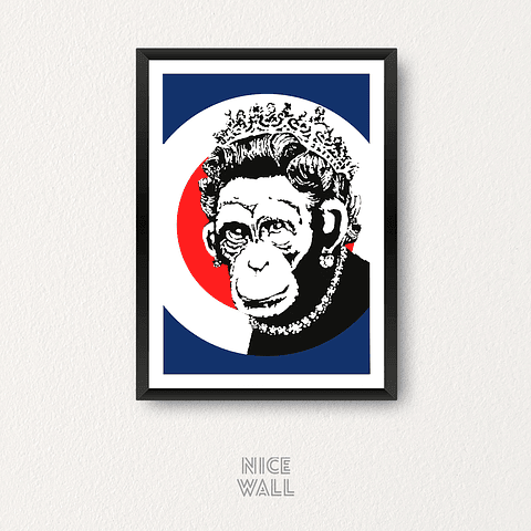 Cuadro Banksy Monkey Queen