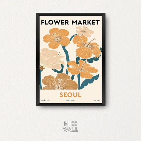 Cuadro Flower Market Seoul
