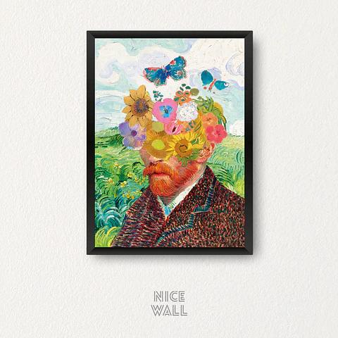 Cuadro Vincent Van Gogh Retrato Floral