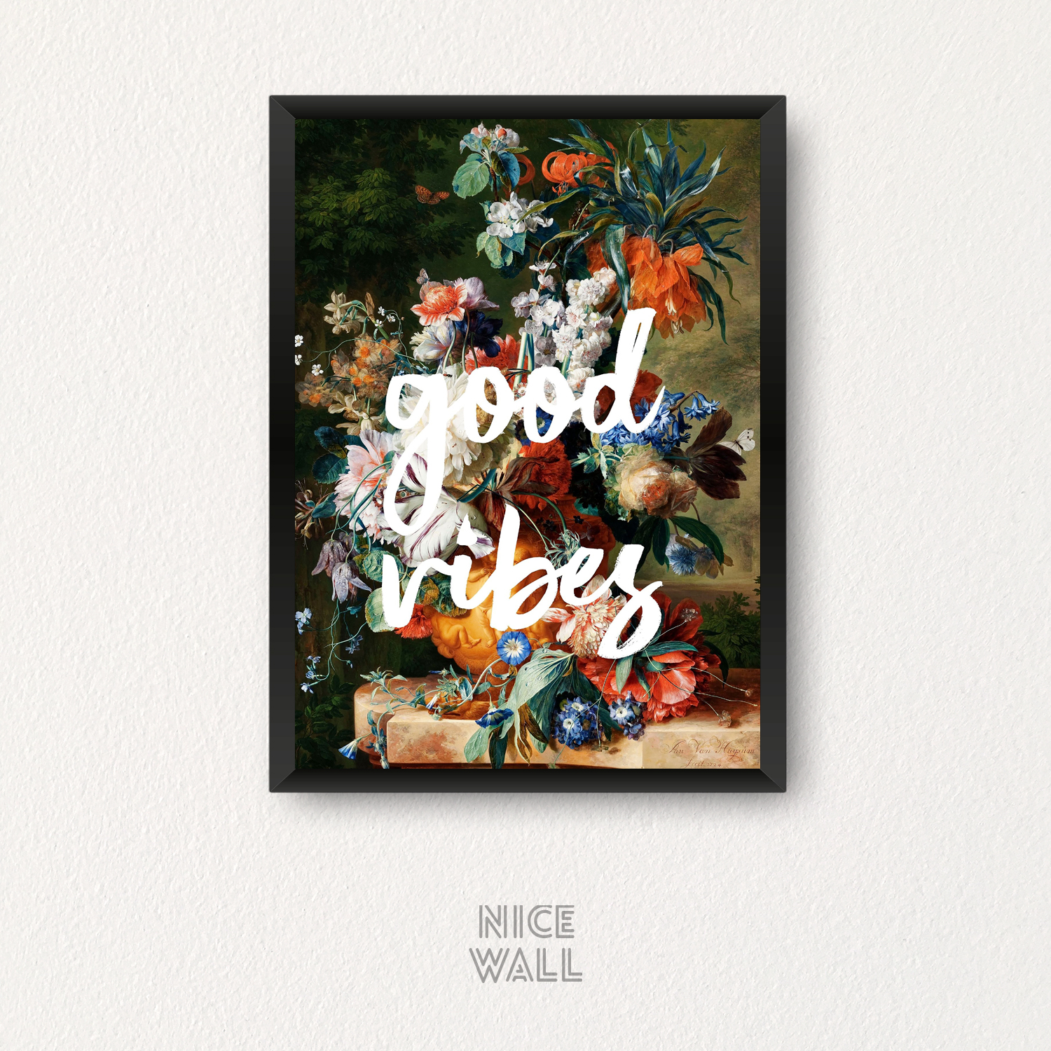 Cuadro Good Vibes Flores