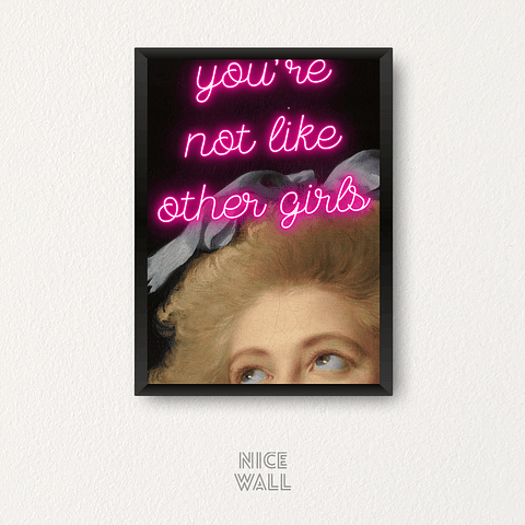 Cuadro You're Not Like Other Girls