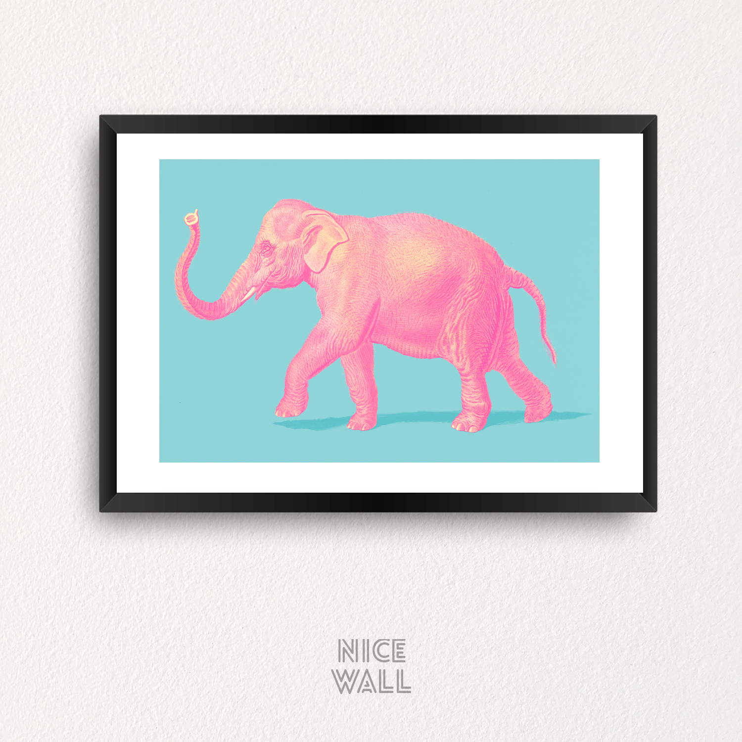 Cuadro Elefante Rosado
