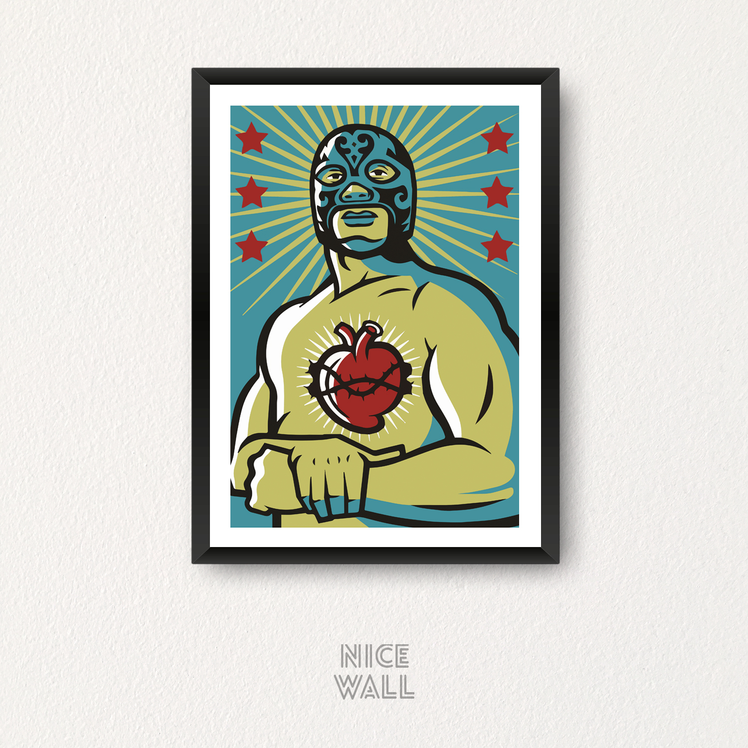 Cuadro Luchador Mexicano