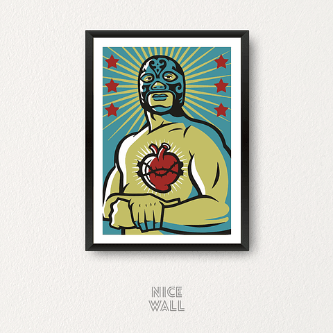 Cuadro Luchador Mexicano