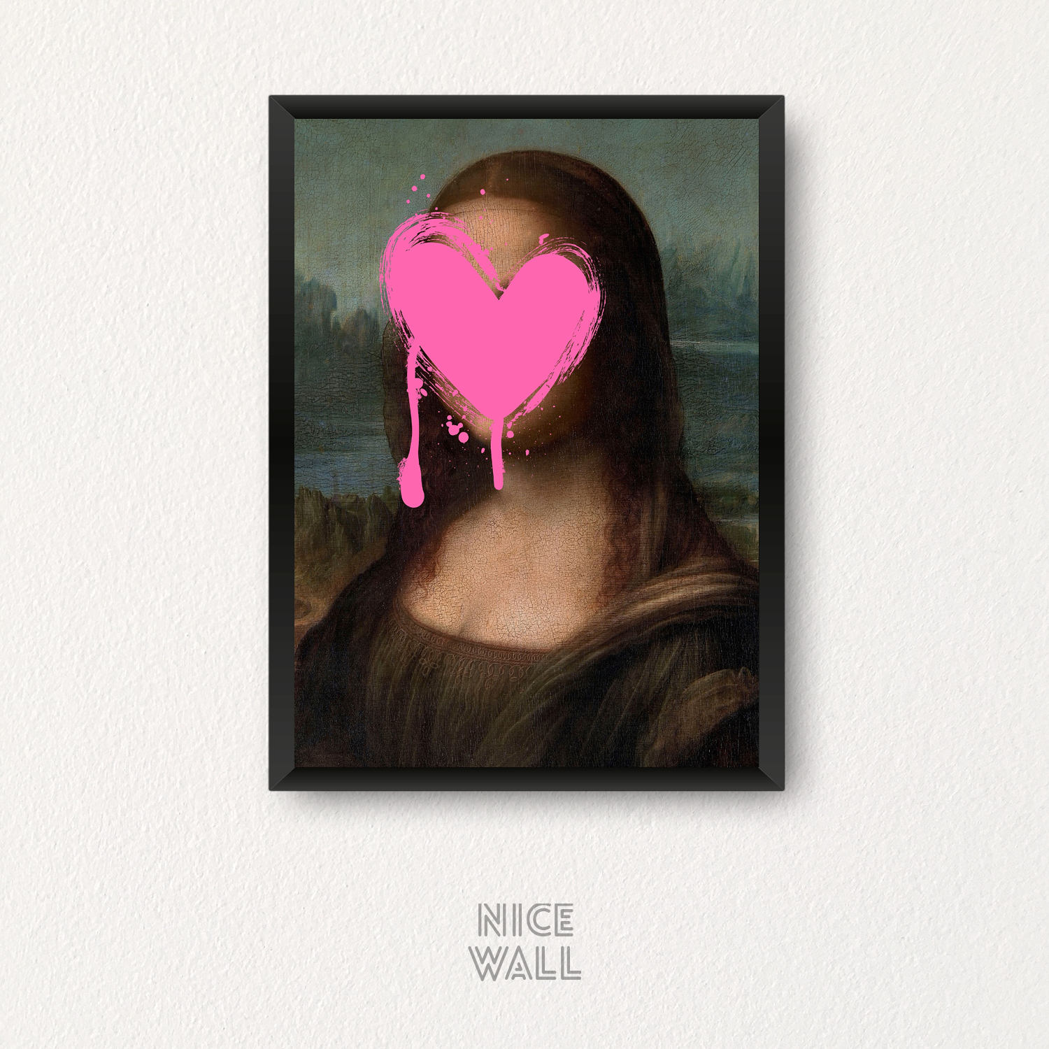 Cuadro Dibujo La Gioconda Corazón