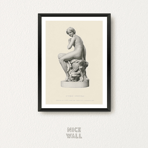 Cuadro Estatua Mujer Sentada