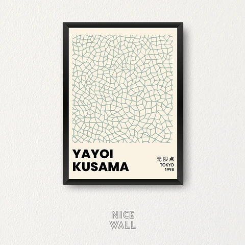 Cuadro Yayoi Kusama Infinity Nets Sage Green