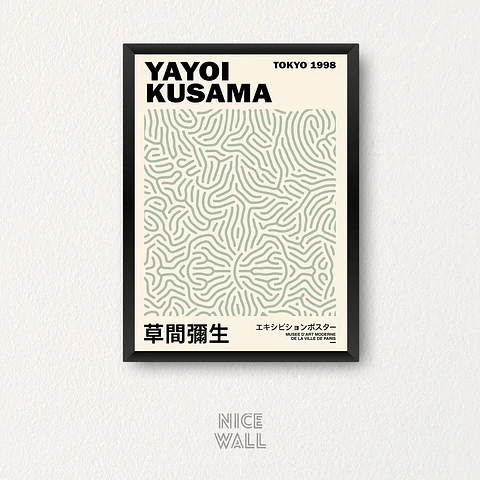 Cuadro Yayoi Kusama Tokyo Sage Green