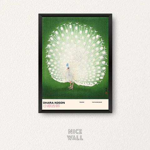 Cuadro Ohara Koson Peacock