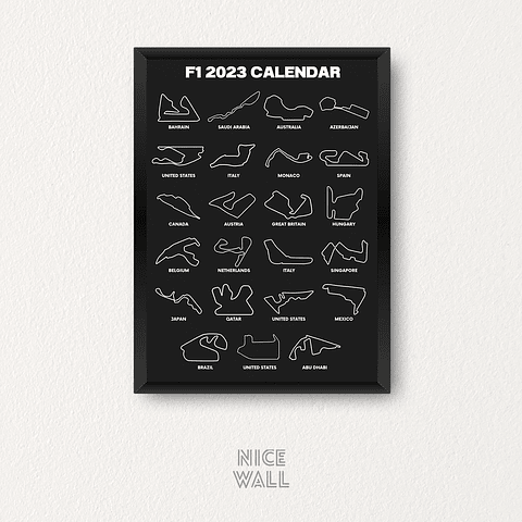 Cuadro F1 calendario 2023