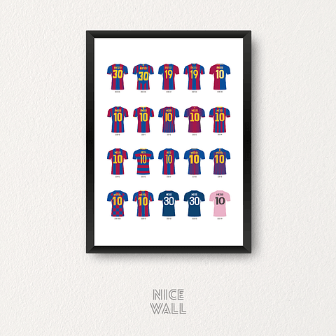 Cuadro Messi Camisetas