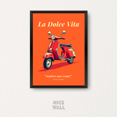 Cuadro Vespa La Dolce Vita