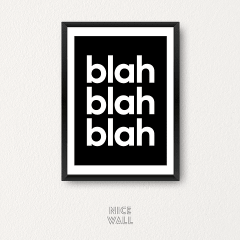 Cuadro Blah Blah Blah