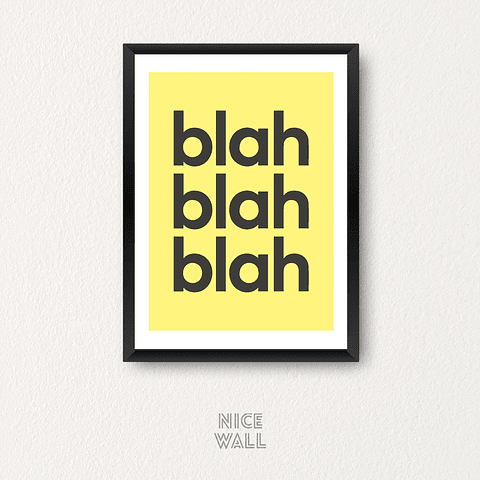 Cuadro Blah Blah Blah