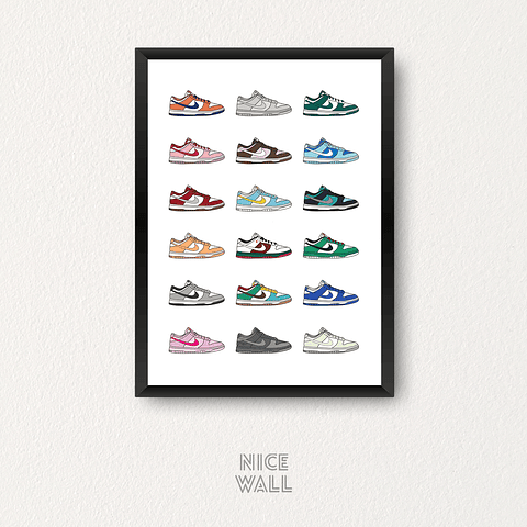 Cuadro Dibujo Nike Dunk Ilustradas