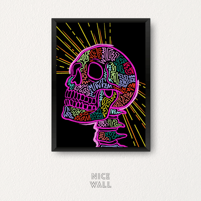 Cuadro Colores Calavera