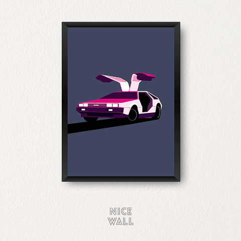 Cuadro DeLorean Ilustrado