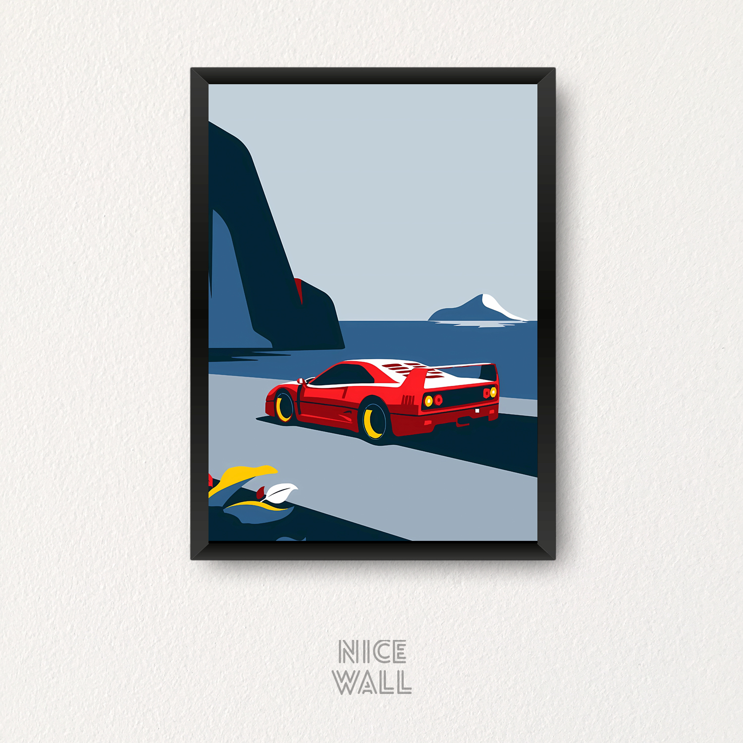 Cuadro Ferrari Ilustrado