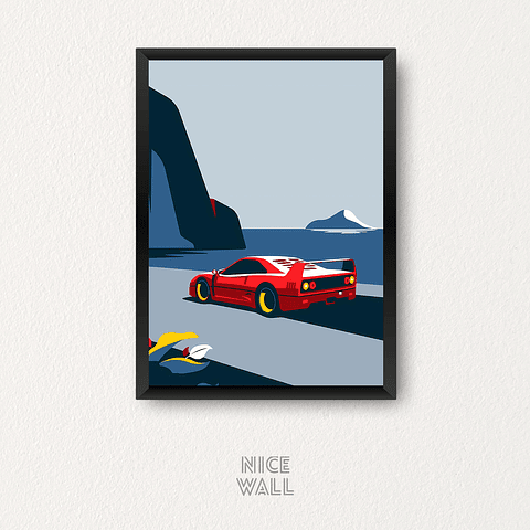 Cuadro Ferrari Ilustrado