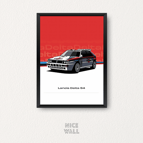 Cuadro Lancia Delta S4 Ilustrado