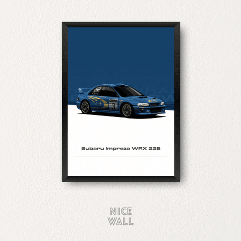 Cuadro Subaru Impreza WRX 22B Ilustrado