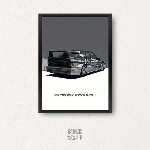 Cuadro Mercedes 190E Evo 2 Ilustrado