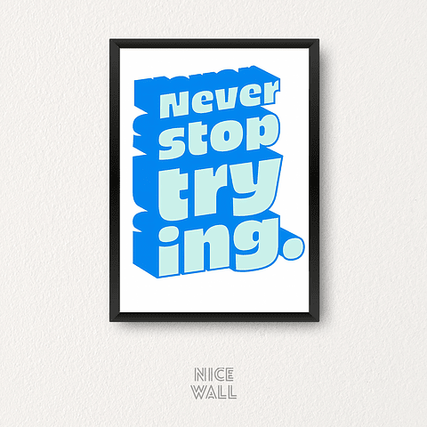 Cuadro Never Stop Trying