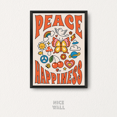 Cuadro Peace Happiness