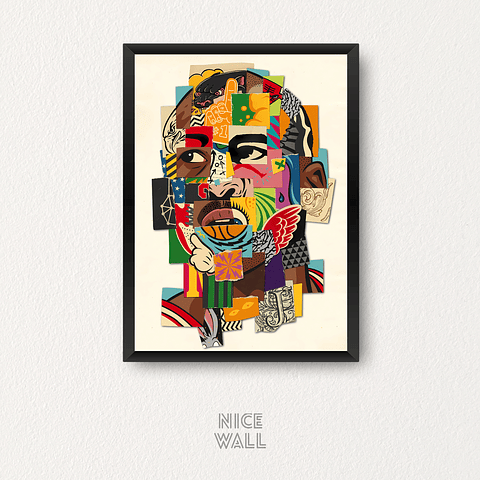 Cuadro Retrato Jordan Collage