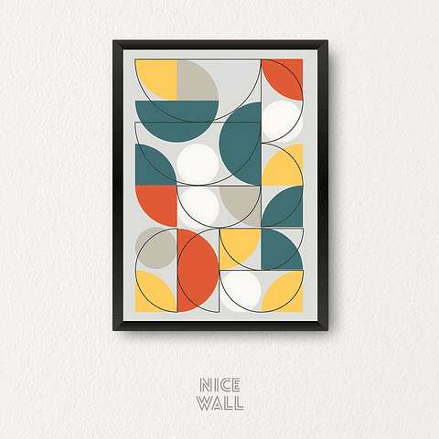 Cuadro Formas Verde & Amarillo