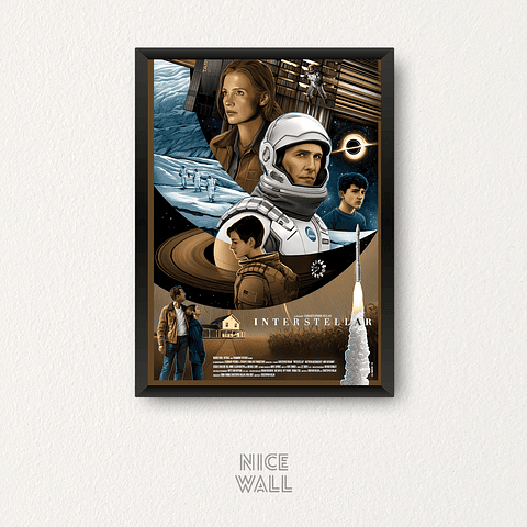 Cuadro Interestellar Ilustrado