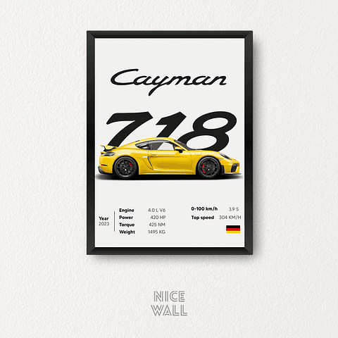 Cuadro Porsche Cayman 718