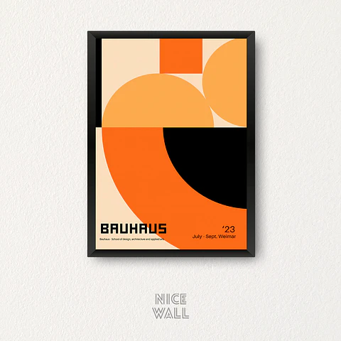 Cuadro Bauhaus School orange
