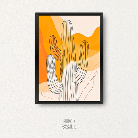 Cuadro Cactus Ilustrado