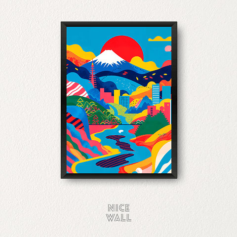 Cuadro Poster Japón Ilustrado