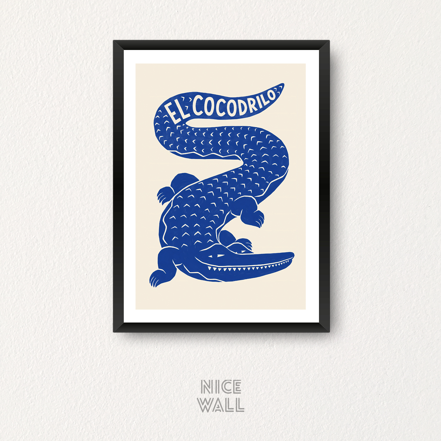 Cuadro Cocodrilo Azul