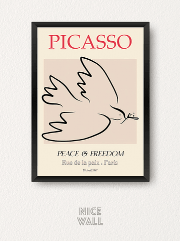 Cuadro Poster Picasso Dibujos Paloma