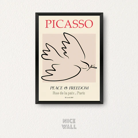 Cuadro Poster Picasso Dibujos Paloma